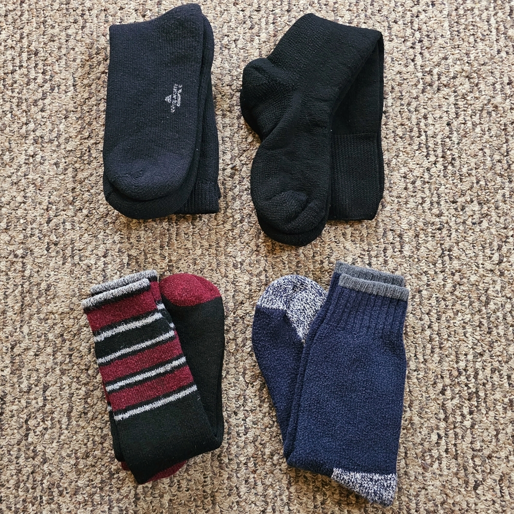 Thick Padded Plush Socks Cool-weather Workwear Outdoor Chore Eclectic 4Pack